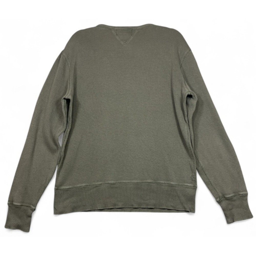 RRL Double RL Ralph Lauren Sweatshirt Mens L Green Pullover Crewneck Cotton Read - Picture 3 of 13